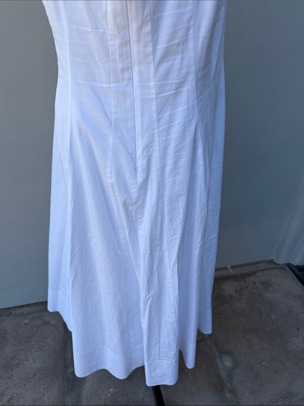 STAUD Wells White Square-Neck Maxi Dress Size 14 XL - Picture 6 of 11
